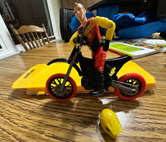 Motorcycle man Motorcycle makes noise