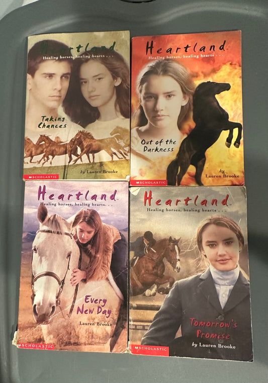 4 Heartland horse ranch Books that was turned