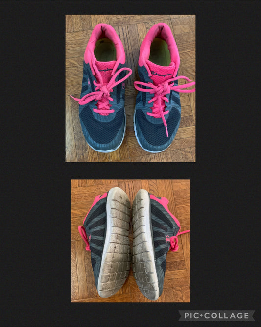 Champion grays & pink Gently worn - size Shoes - Kids 4 1/2