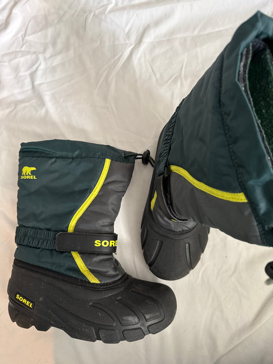 Sorel winter boots Green black - size Shoes - Kids 2