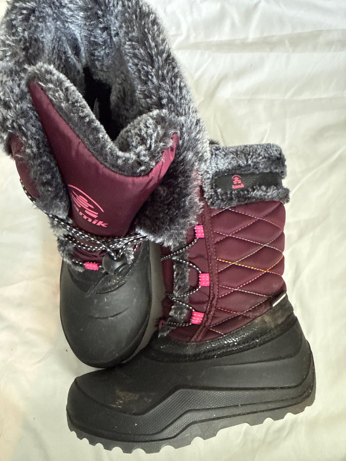 Kamik winter boots Pink black - size Shoes - Kids 5