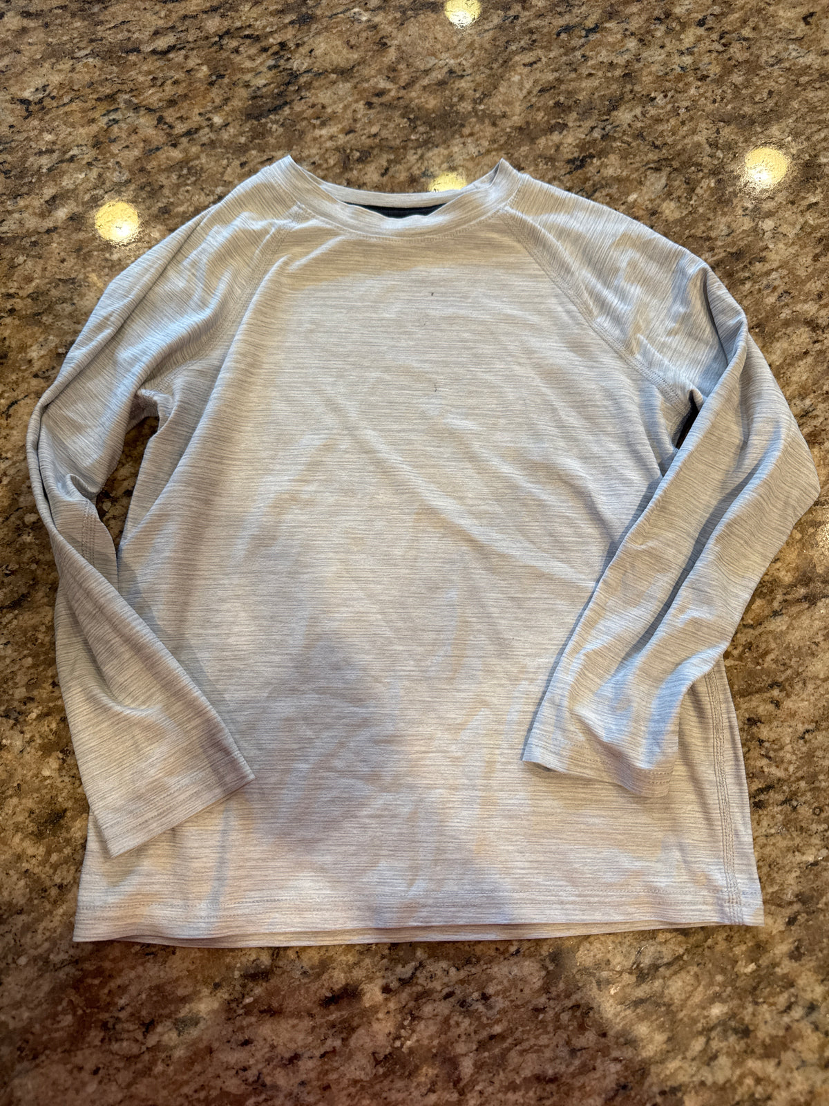 One navy dri-fit Gray long sleeve shirt - size Youth - 6 (S)