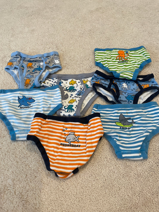 Baby Gap Sea Themed Underwear 2-3 yrs (Soft) - size Toddler - 2T