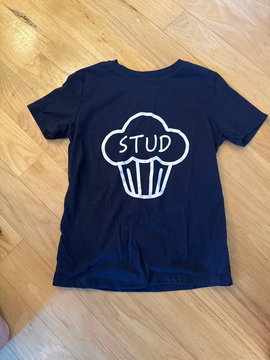 Cat and Jack Stud Muffin baby blue tee - size Youth - 6 (S)