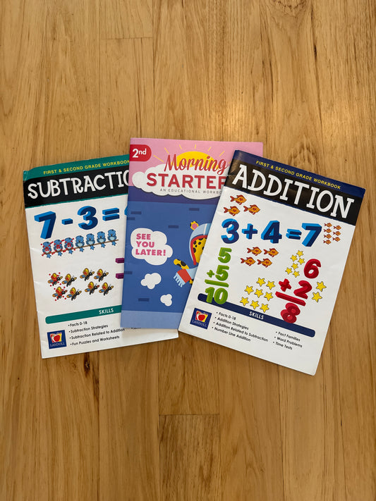 First and second grade Workbooks - subtraction