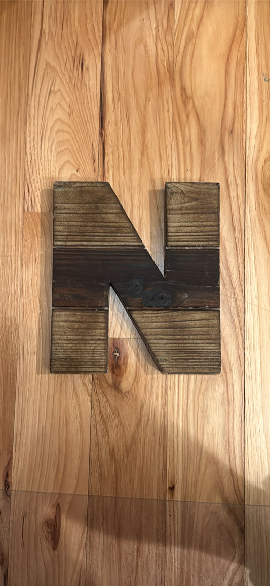 N Monogram Room Decor 8 in tall - 1 in thick