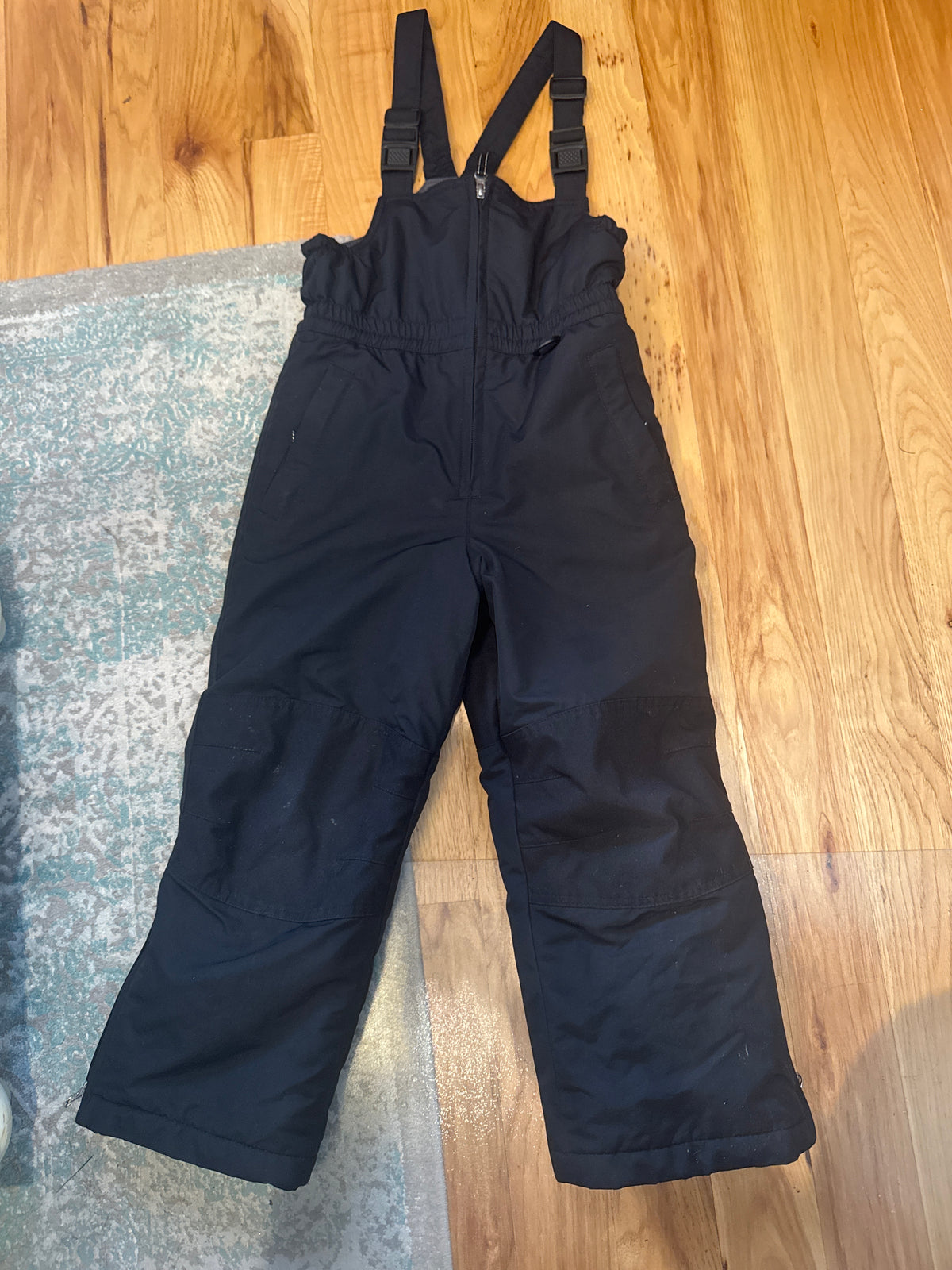 Lands End Black Snow Bibs - Size 7 - size Youth - 7 (S)