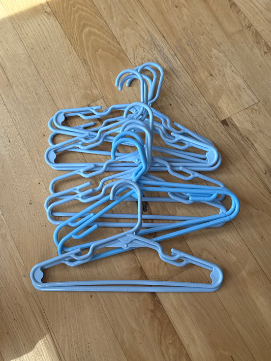 12 lot blue hangers Toddler