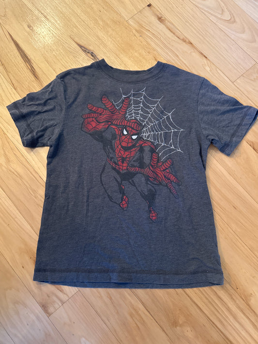 Boys size s gray Spiderman shirt - size Youth - 6 (S)