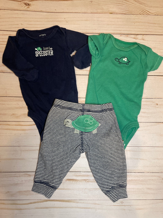 Carter's Little Speedy Outfit (3-pc) - VGUC - size Month - Newborn