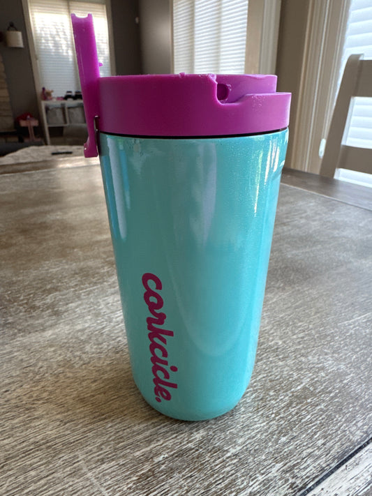 Corkcicle water bottle Teal and purple