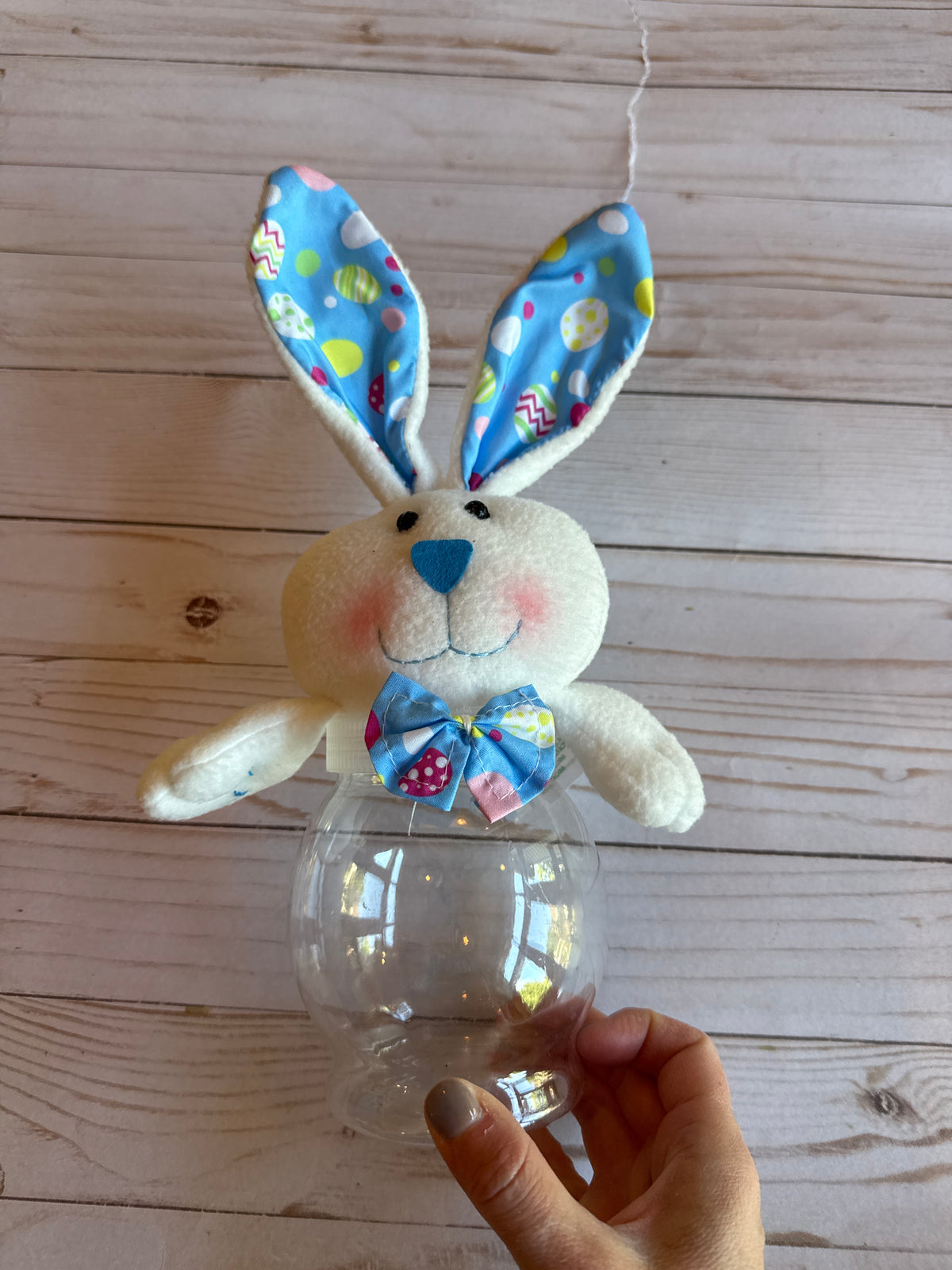 Blue Easter bunny Candy jar