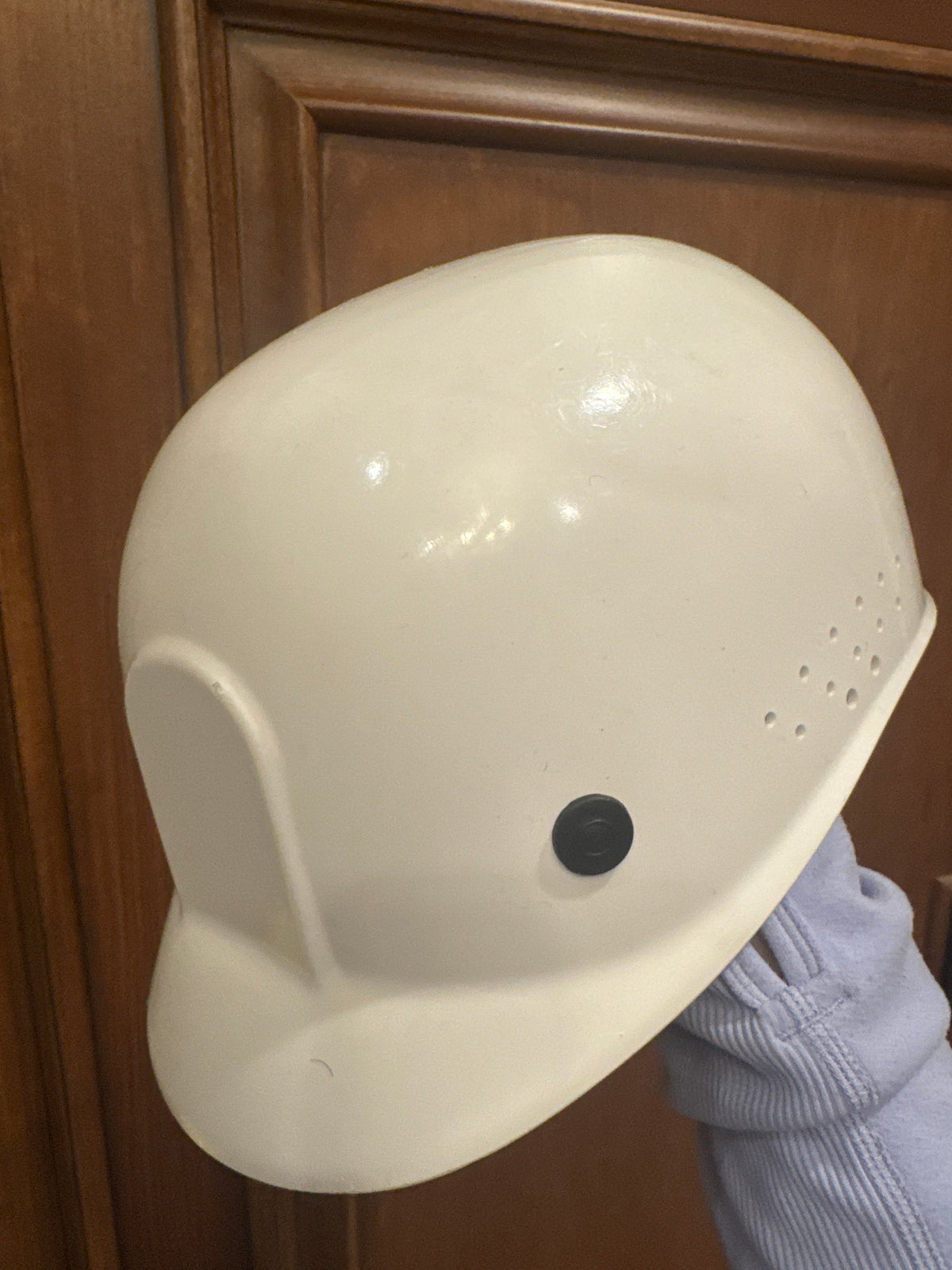 White Construction Helmet - EUC