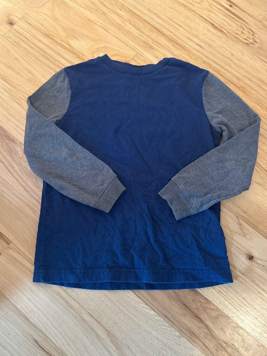 Old navy long sleeve Baseball tee - navy/gray - size Youth - 6 (S)