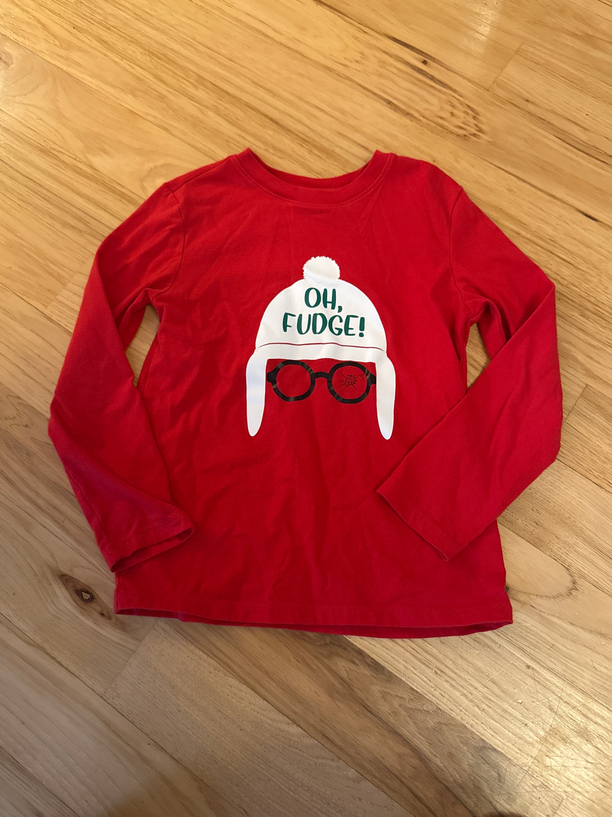 Oh Fudge Xmas Long sleeve (6/7) - size Youth - 6 (S)
