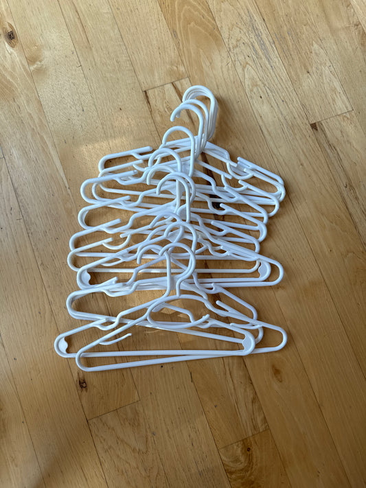 Lot of 14 white toddler Hangers