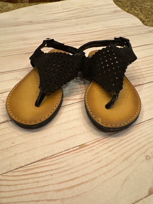 Wonder Nation black Sandals - girls 12 - size Shoes - Kids 12