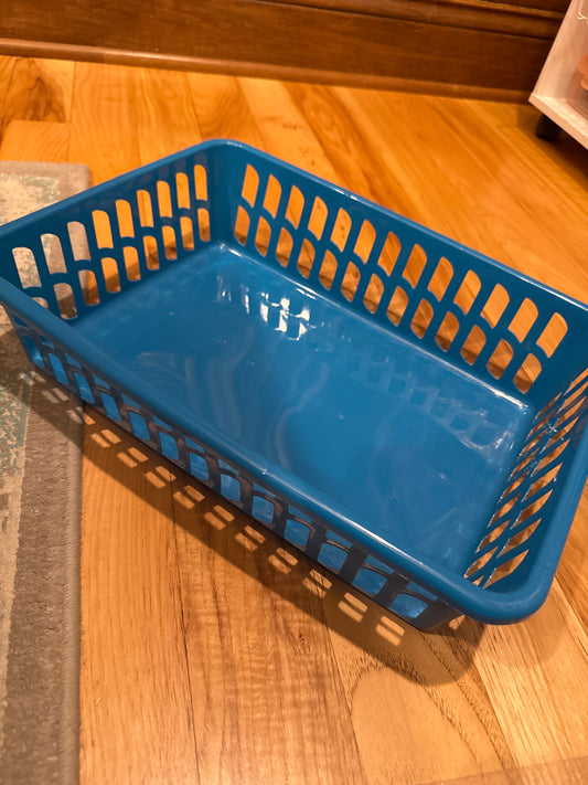 14x12 storage Basket - Blue - store games,