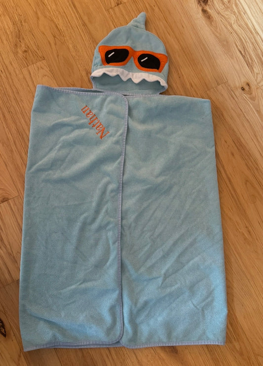 Toddler Hooded Shark Towel - Nathan