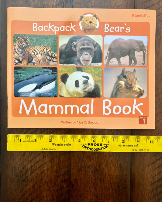 Mammal Book (32 pages) -photographs, glossary