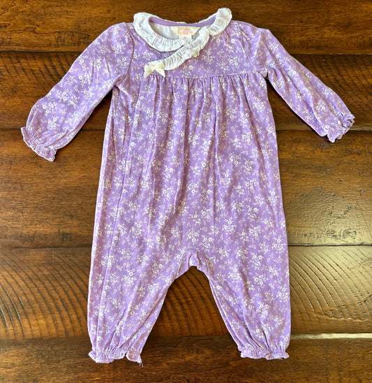 CHAPS lavender outfit- fancy neckline, flowers - size Month - 3-6 / 6M