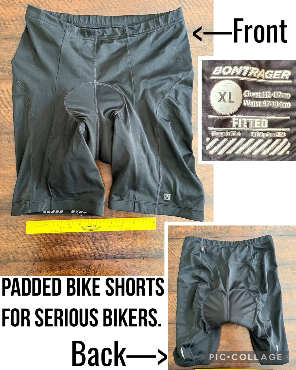 Bontrager bike shorts -fitted, padded shorts - size Teen/Men - XL (40-42)