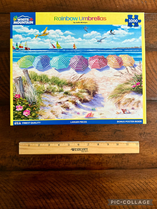 Rainbow Umbrellas -1000 pc- White Mountain