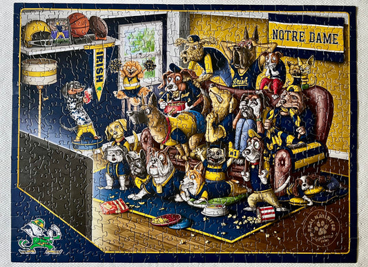 Notre Dame 500 pc puzzle -A Real Nailbiter dogs