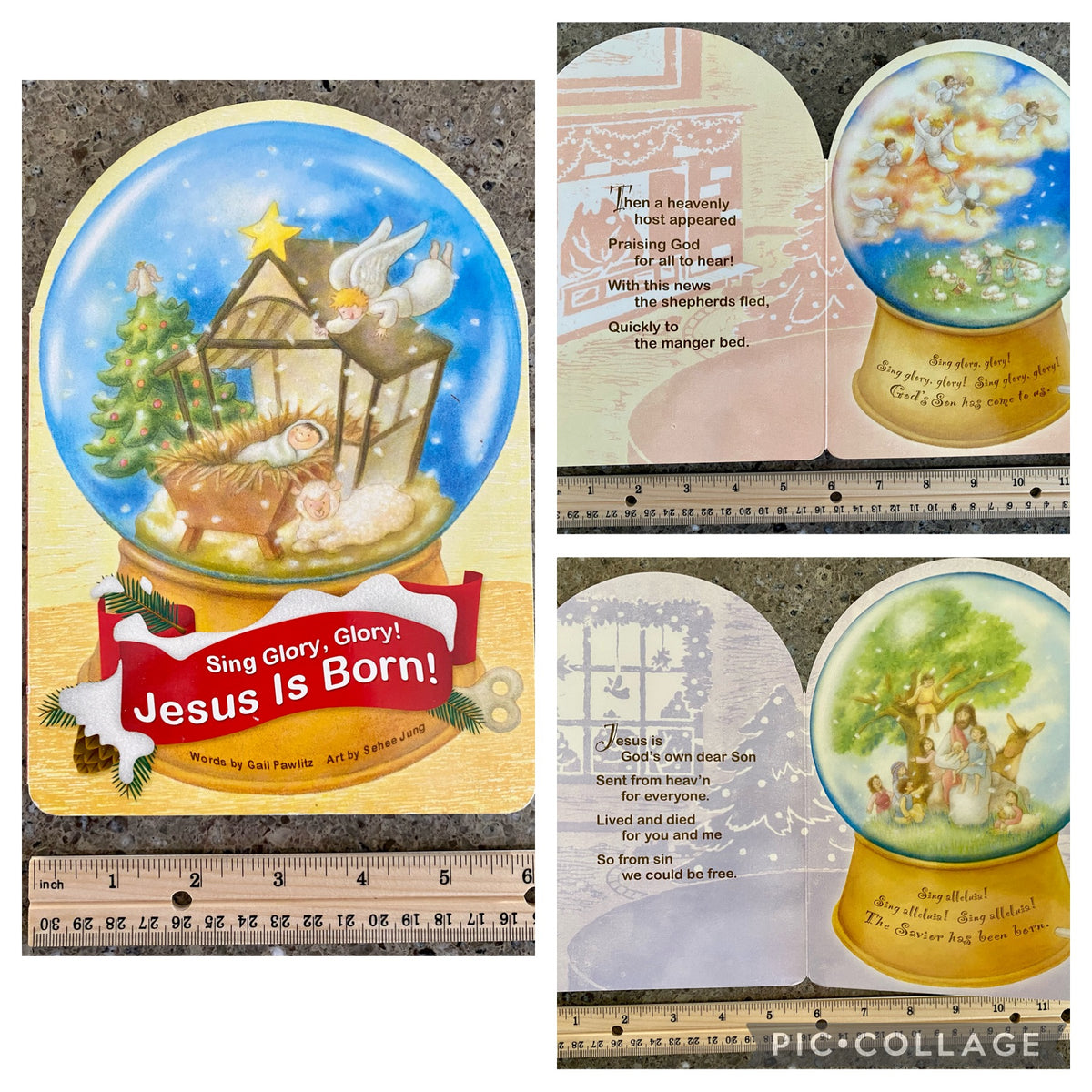 Sing Glory, Glory! Jesus is Born! Cool snow-globe