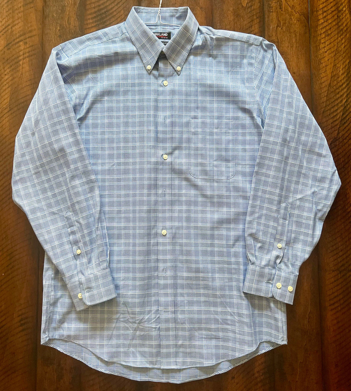 Kirkland dress shirt -blue; traditional fit - size Teen/Men - M (32-34)