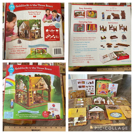 Goldilocks + 3 Bears kit -unique 3D house + book
