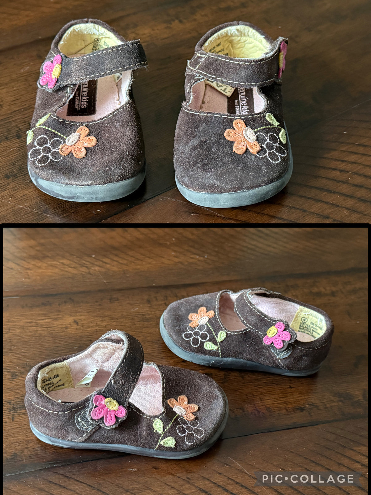 Brown shoes with flowers size 4 - size Shoes - Toddler 4