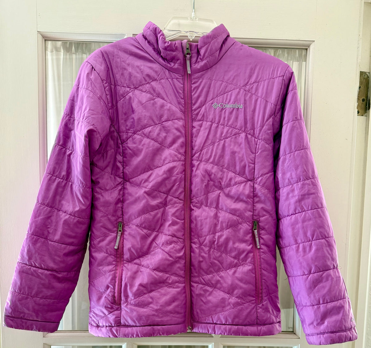 Columbia Purple jacket - zippered pockets - size Youth - 10 (L)