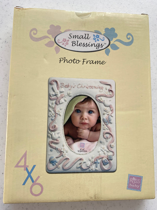 4x6 frame- perfect GIFT! Baby's Christening- NEW!