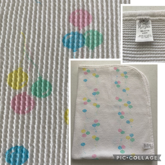 white BALLOON blanket waffle texture- so soft