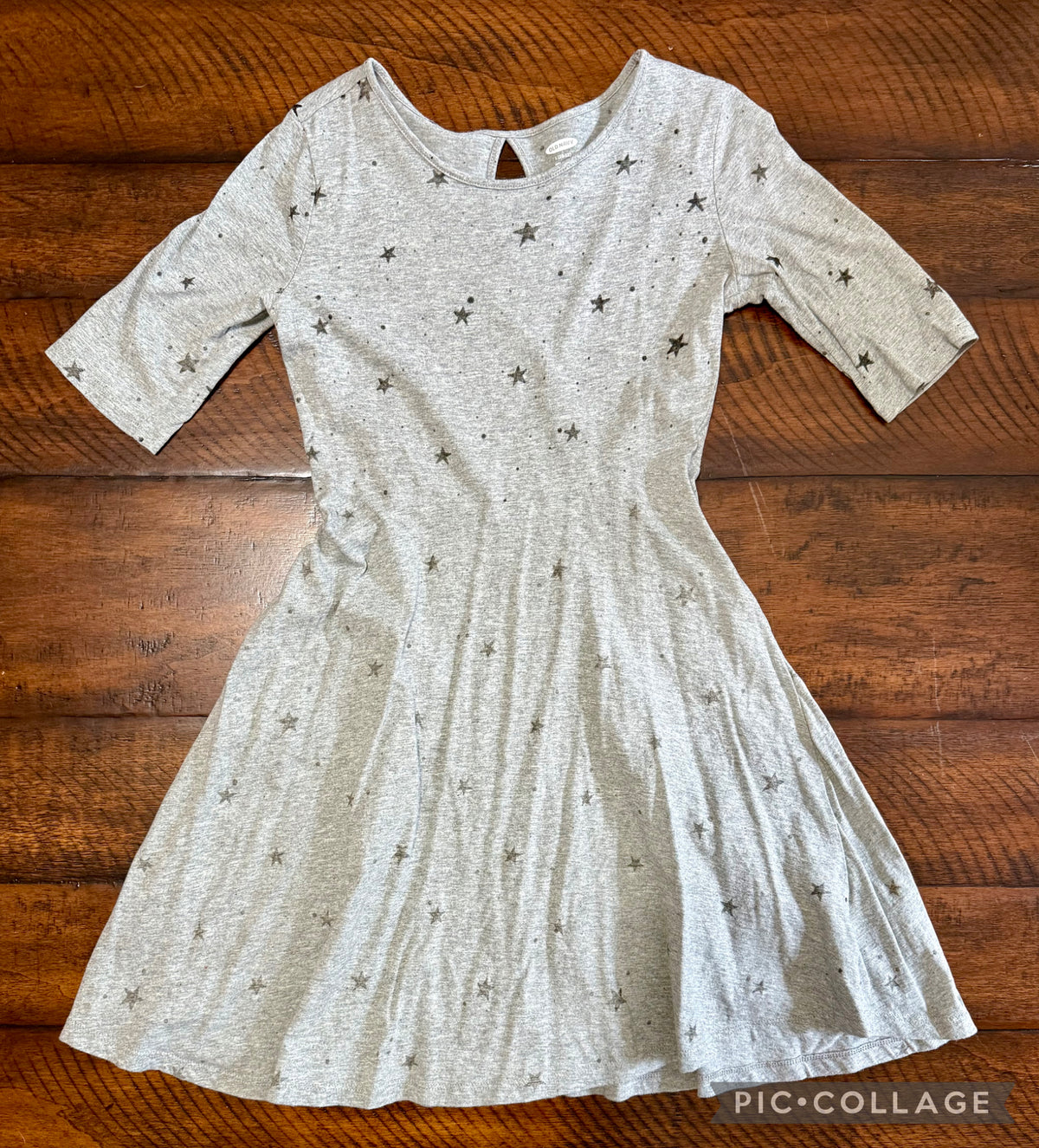 Old Navy gray STAR dress - size Youth - 10 (L)