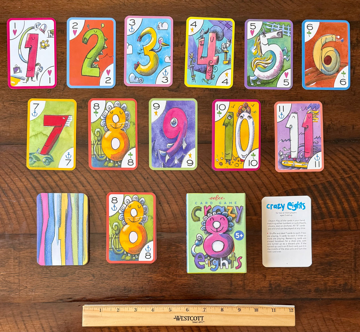 eeBoo CRAZY EIGHTS! -great artwork