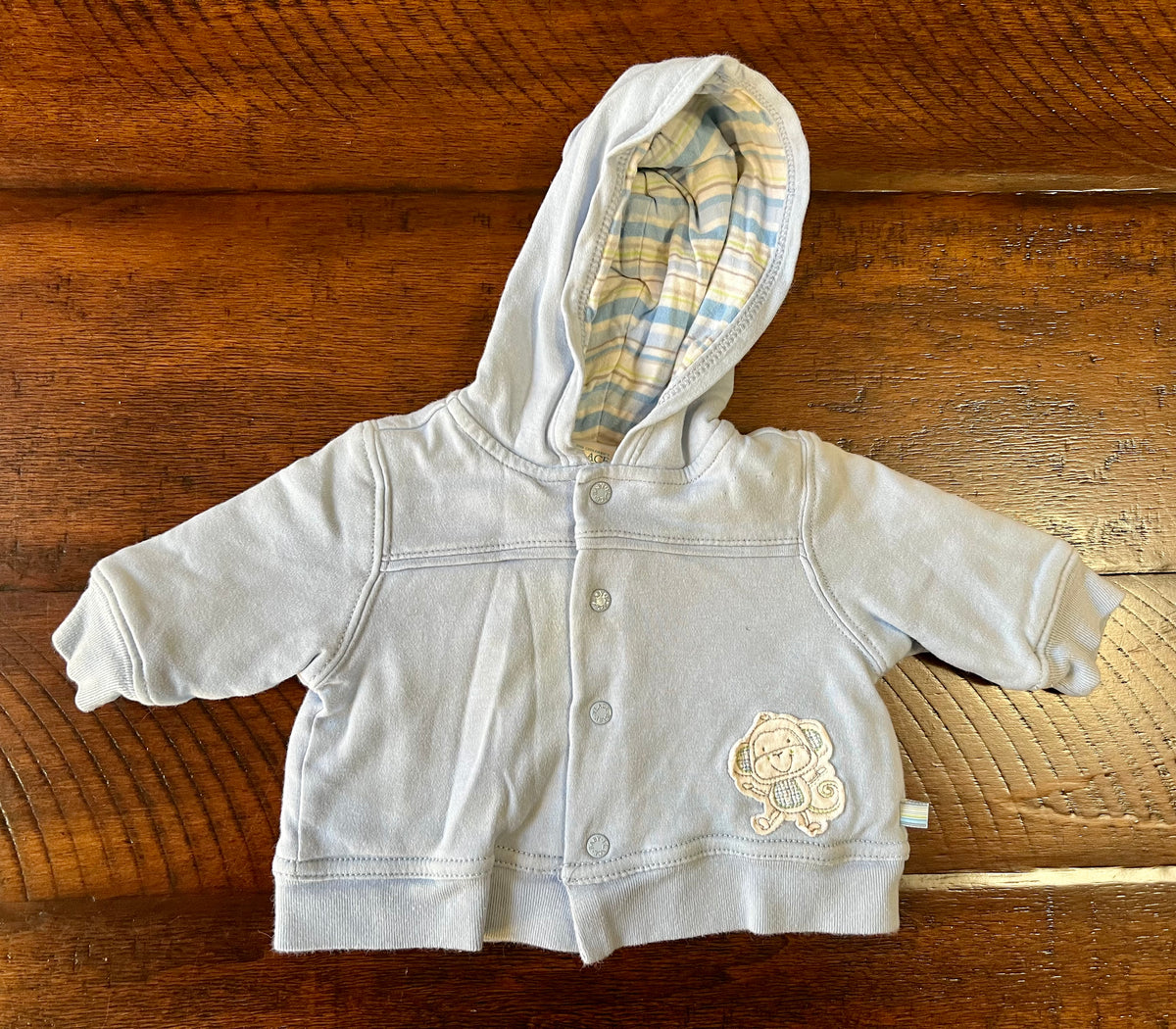 Children's Place hoodie blue MONKEY jacket PC - size Month - 0-3 / 3M