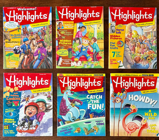 Highlights Magazine: 6 Magazine Bundle