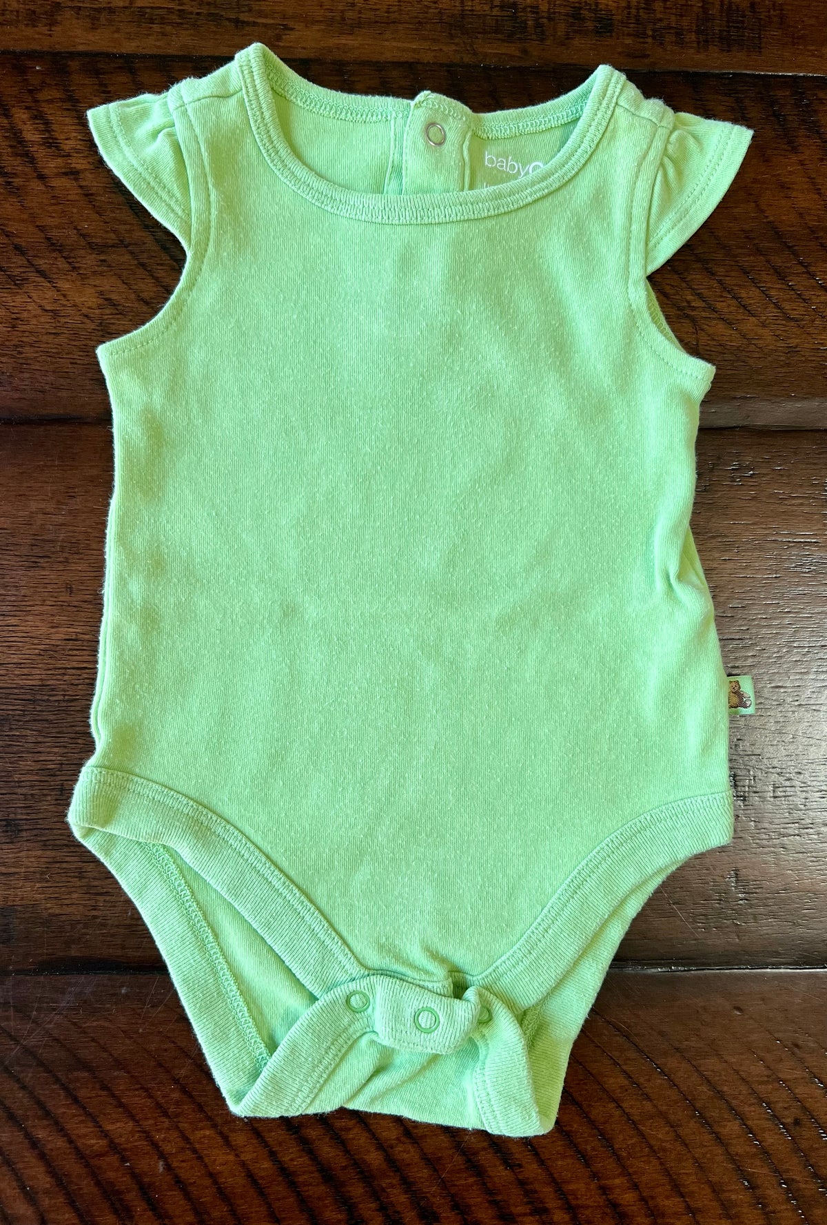 BabyGap green bodysuit flutter sleeves - size Month - 0-3 / 3M