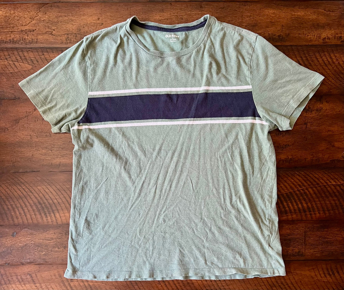 Green/blue shirt -short sleeve - size Junior - M (7/9)