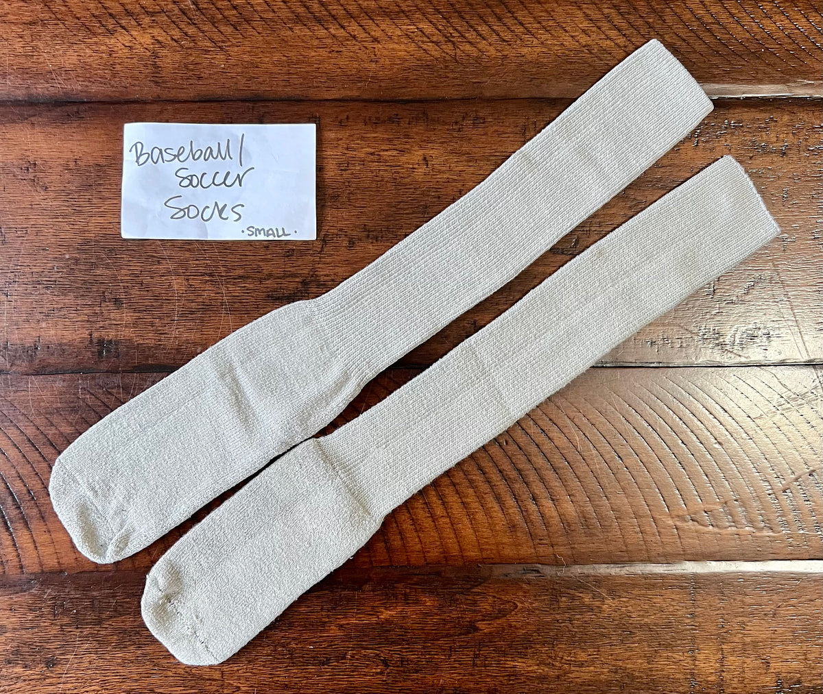 Baseball/soccer socks -SMALL/TAN Youth 13 to 4