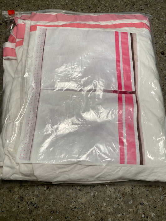 PBKids HARPER crib skirt pink/cream- so cute! $59