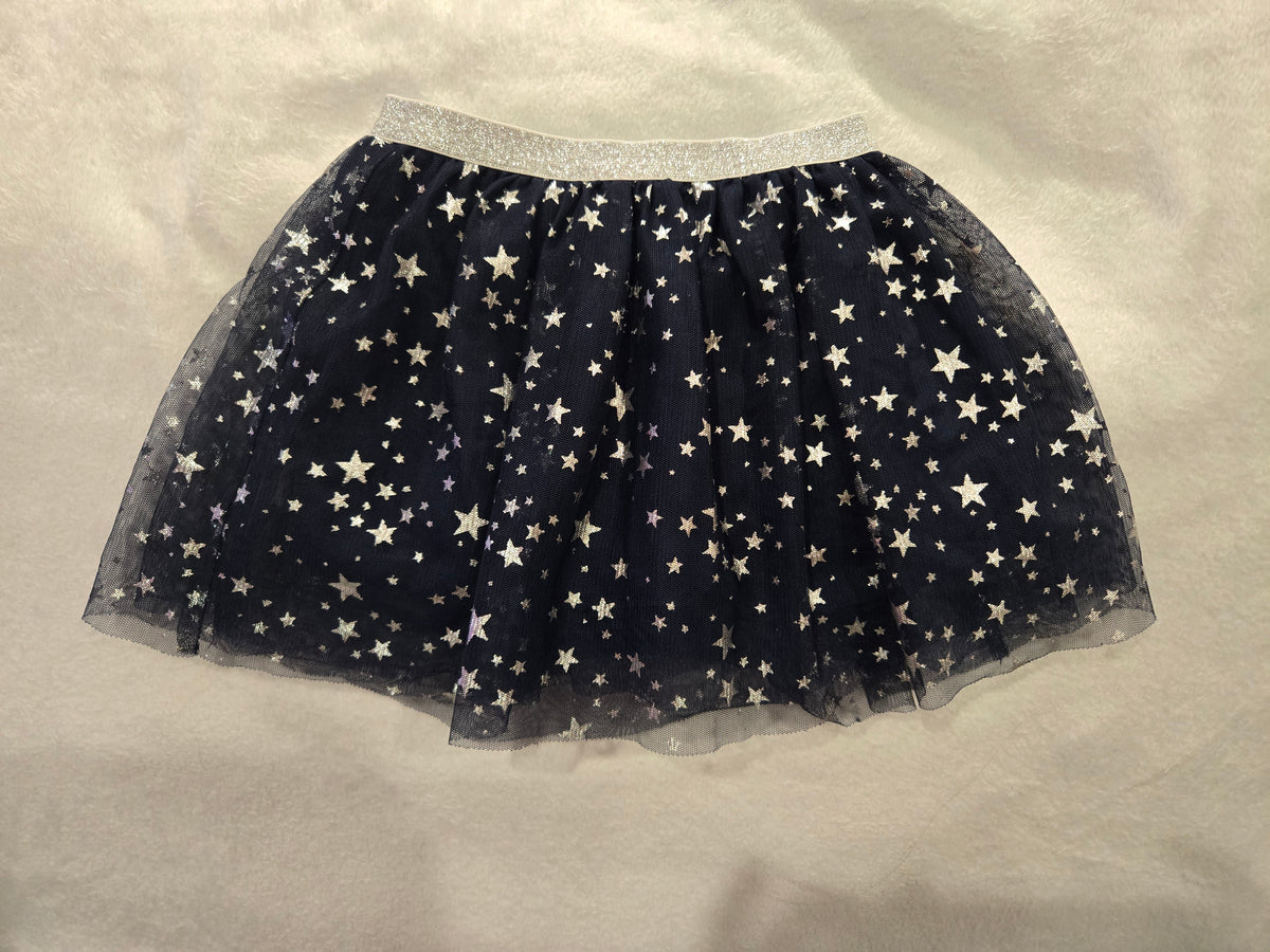 Navy tutu w/ silver star Built-in shorts! VGUC - size Toddler - 4T