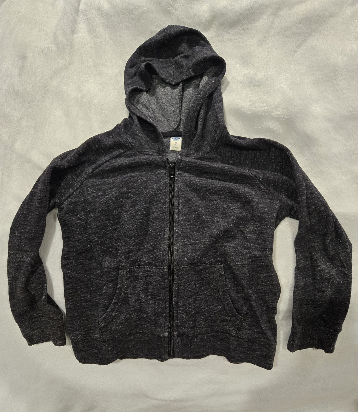 thin grey zip up hoodie old navy, GUC - size Youth - 8 (M)