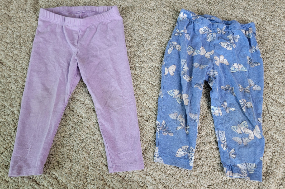 VGUC 12m 2 Piece Leggings Lot - size Month - 9-12 / 12M
