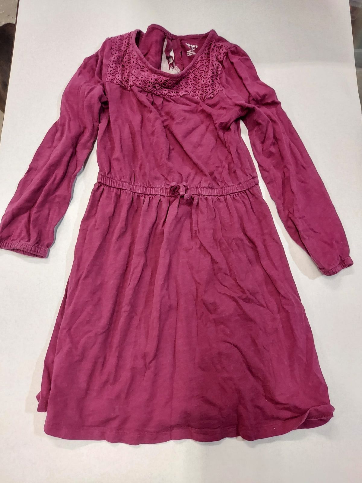 L/S Maroon Dress Carter's Kids - size Youth - 10 (L)