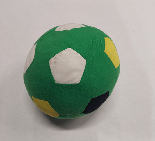 Soft Plush Soccer Ball Green, 8 diameter