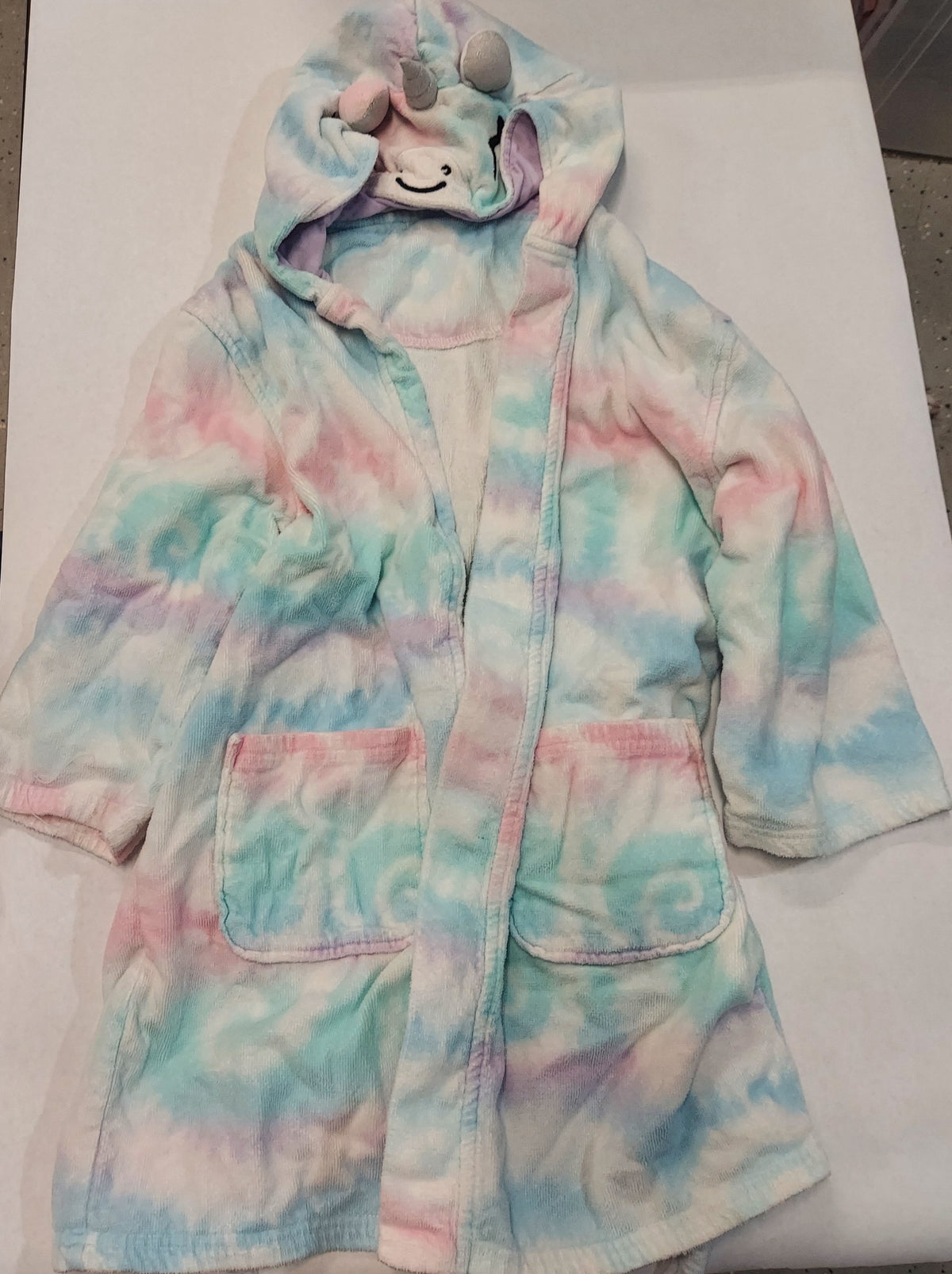 Unicorn Hooded Robe Size 10/12 - size Youth - 10 (L)