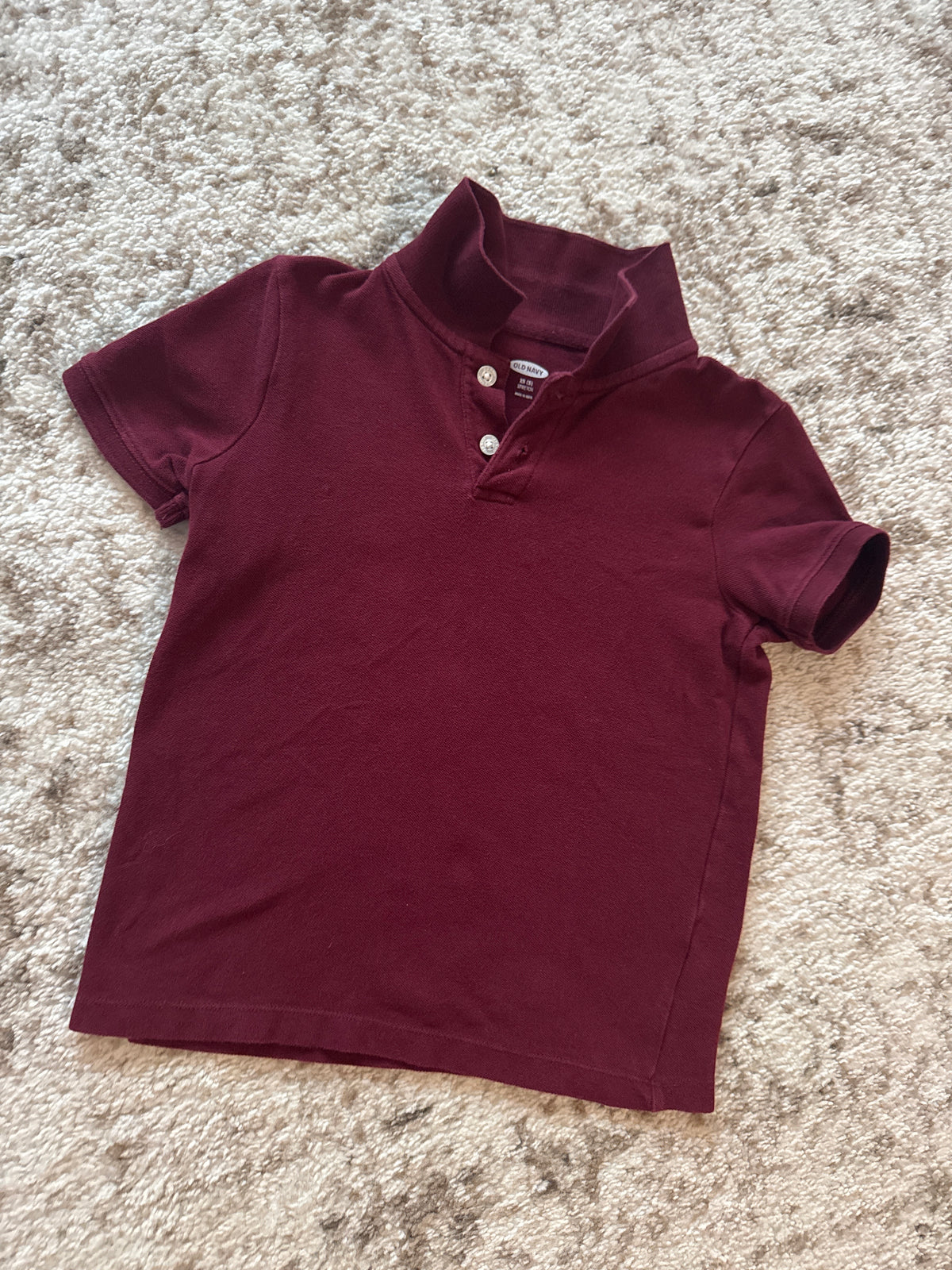 Burgundy polo shirt GUC oldnavy - size Youth - 5 (XS)